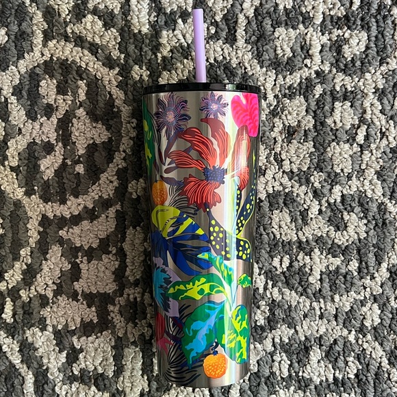 Starbucks 2023 Immersive Floral Tropical Tumbler with Straw (24 oz) - Picture 4 of 7